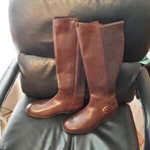 NEW ! Cole Haan Women Clover Stretch Tall Boot Madeira Leather Size 7